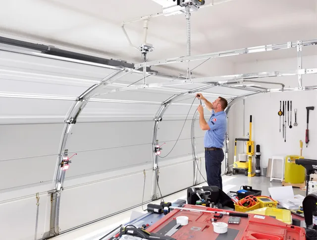 Garage door cable repair service by Kingston Garage Door Repair in Kingston