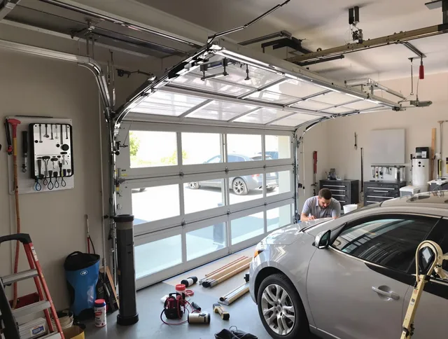 Garage door noise reduction service by Kingston Garage Door Repair in Kingston